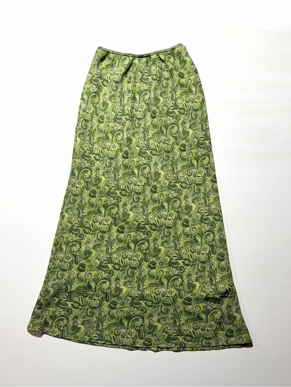 Pierre Cardin Green Paisley Maxi Skirt